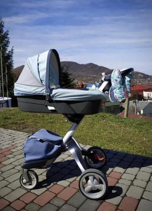 Коляска stokke xplory v3 2in1, люлька та прогулянковий блок6 фото