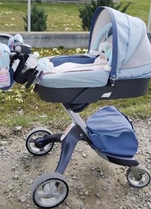 Коляска stokke xplory v3 2in1, люлька та прогулянковий блок8 фото