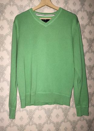 Чоловічий зелений пуловер джемпер u& me