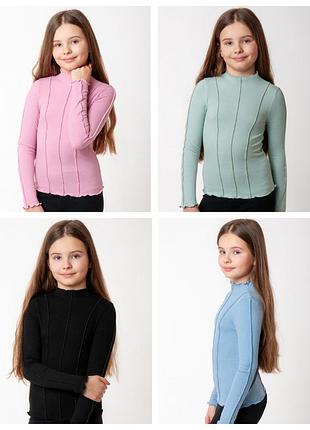 Гарний джемпер підлітковий, гарний лонгслів  для дівчат, красивая кофта для девочки