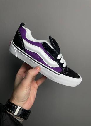 Жіночі кросівки кеди vans knu purple black white2 фото