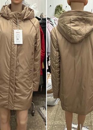 Куртка женская р.52-60 deify фирменная утепленная куртка со съемным капюшоном женская2 фото