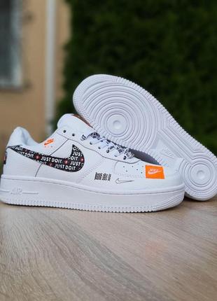 Nike air force 1 x off-white low just do it pack 🆕 женские кроссовки найк аир форс 🆕 белые3 фото