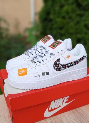 Nike air force 1 x off-white low just do it pack 🆕 женские кроссовки найк аир форс 🆕 белые7 фото