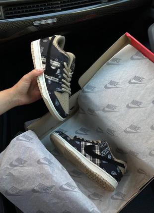 ⭐️ новинка ⭐️  жіночі кросівки nike sb dunk low travis scott w8 фото