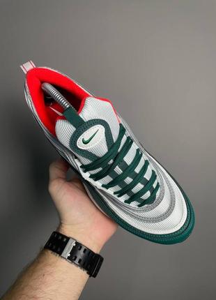 Чоловічі кросівки зелені з сірим  nike air max 97 miami dolphins7 фото