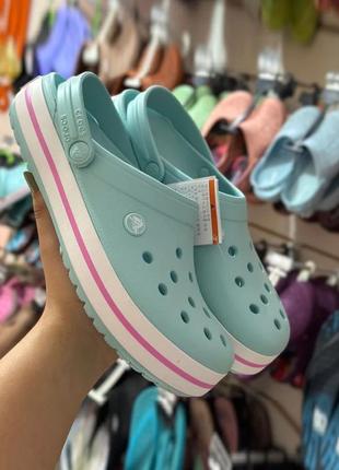 Крокс крокбенд клог голубі crocs crocband clog pure water