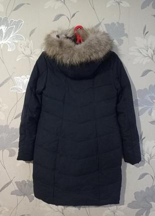 Куртка пуховик зимняя, пальто , мех, 46-l3 фото