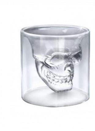 Скляна склянка череп (об'єм 150 мл) ост1 фото
