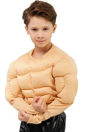 Костюм бодибілдер для дітей зі штучними м'язами на гелловін abc розмір m