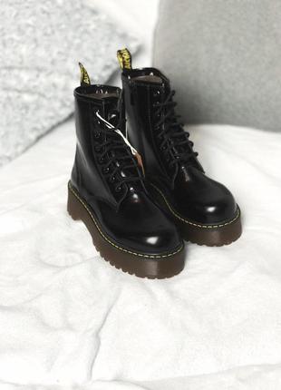 Жіночі черевики dr martens jadon black brown3 фото