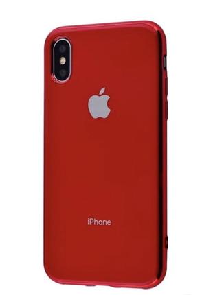 Чохол накладка crystal для iphone x/xs (колір червоний)