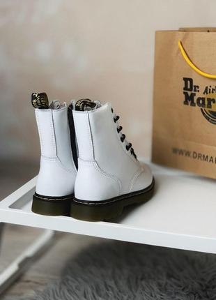 Женские ботинки dr martens white / black3 фото