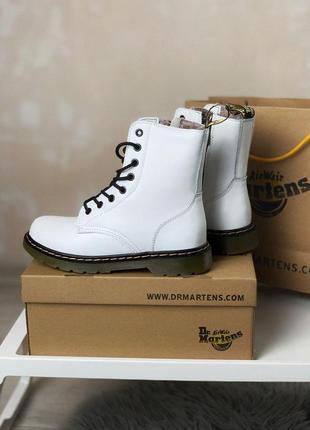 Женские ботинки dr martens white / black4 фото