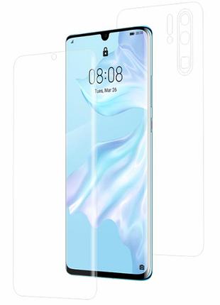 Гидрогелевая защитная пленка aurora aaa  на huawei p30 pro на весь экран прозрачная