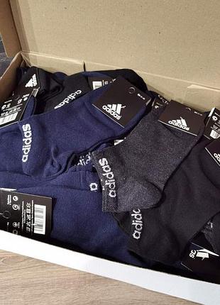 Подарунковий набір шкарпеток adidas на   12-50-60-70 -90 штук - коробка big size