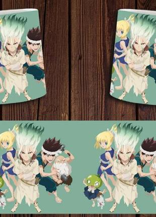Чашка белая керамическая "доктор стоун"dr. stone ост