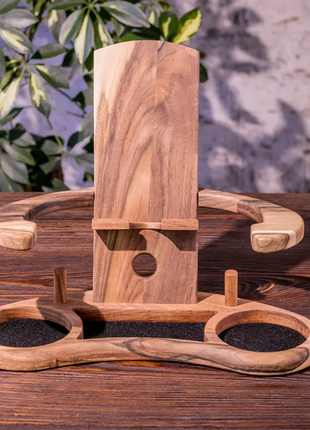 Підставка-органайзер з дерева для гаджетів / телефону / годинника з натурального дерева на подарунок5 фото