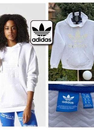 Adidas trefoil hoodie оригинальная фирменная кофта худи свитшот женская xs-s-m1 фото