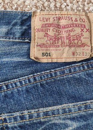 Levi's 501 джинсы оригинал (w32 l32)4 фото