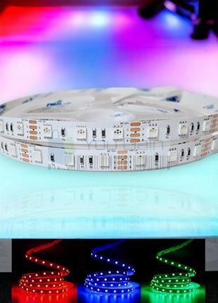 Світлодіодна стрічка 12в rgb smd5050 samsung 300leds ip20. prolum™ series "sg". 1 метр