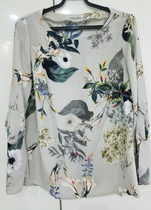 Блуза новая zarina цветочный принт1 фото