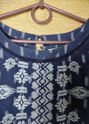 Бавовняна блузка сорочка туніка з вишивкою3 фото