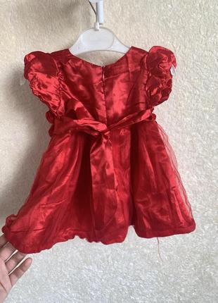 Нарядна сукня плаття для дівчинки 70р 6-9 міс з фатином3 фото