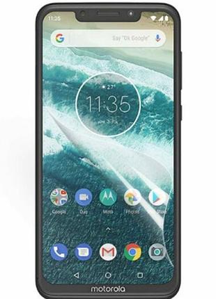 Гидрогелевая защитная пленка ост на motorola one (на весь экран, прозрачная)