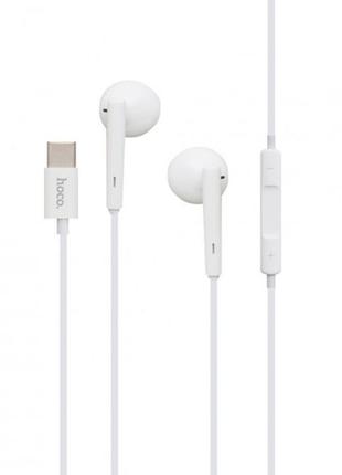 Наушники с микрофоном hoco l10 type-c (цвет белый)