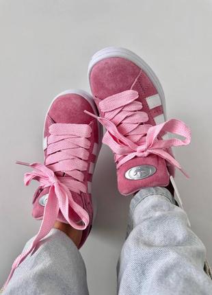 Женские кроссовки адидас кампус рожеві adidas campus « light pink » premium8 фото