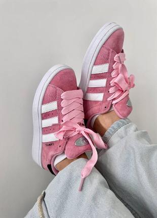 Женские кроссовки адидас кампус рожеві adidas campus « light pink » premium2 фото