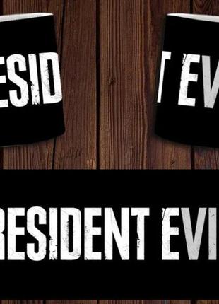 Чашка біла керамічна "resident evil" готель зла ост