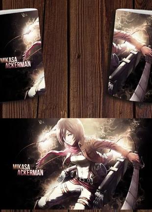 Чашка белая керамическая "атака титанов"  shingeki no kyojin  ост