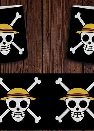 Чашка белая керамическая "ван пис" one piece ост