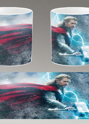 Чашка белая керамическая "тор" thor  ост