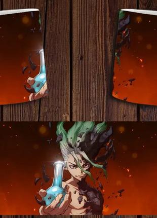 Чашка біла керамічна "доктор стоун" dr. stone ост