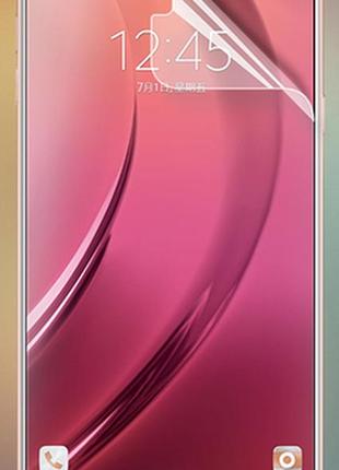Гидрогелевая защитная пленка на samsung galaxy c7 на весь экран прозрачная