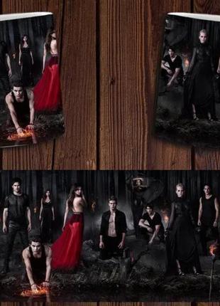Чашка белая керамическая "дневники вампира" the vampire diaries  abc