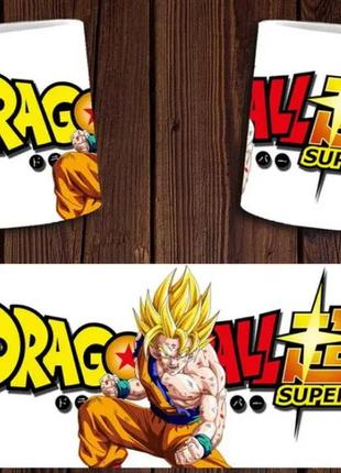Чашка біла керамічна "dragon ball" перли дракона ост