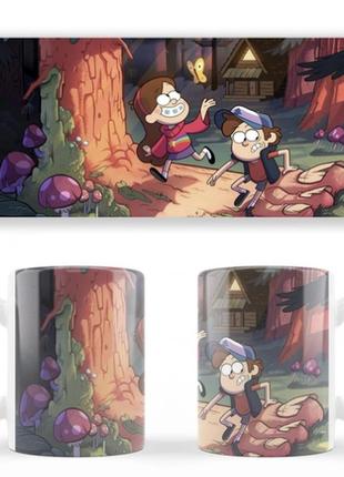 Чашка белая керамическая gravity falls гравити фолз  ост