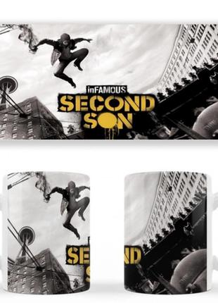 Чашка белая керамическая  infamous: second son ост