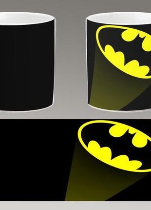 Чашка белая керамическая "бэтмен логотип" batman logo ост