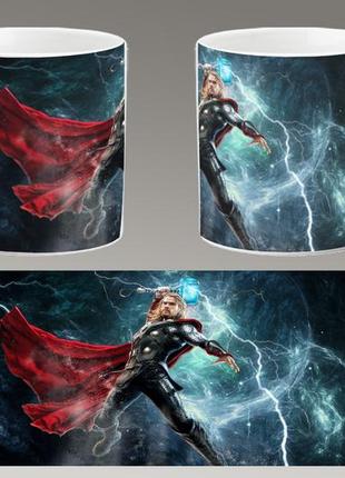Чашка біла керамічна "тор" thor ост
