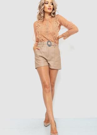 Блуза женская классическая гипюровая, цвет персиковый, 204r1502 фото