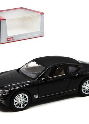 Машина металева xlg bentley continental gt чорна модель у масштабі 1:24 ост