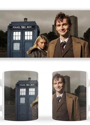Чашка біла керамічна doctor who доктор хто ост