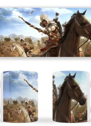 Чашка біла керамічна assassins creed origins (assassin's creed: істоки) ост