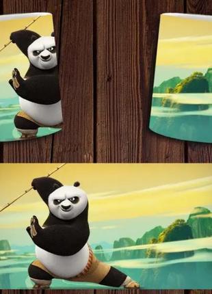 Чашка біла керамічна "кунг-фу панда" kung fu panda abc