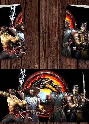 Чашка белая керамическая с принтом "mortal kombat" мортал комбат  ост